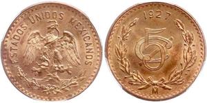 5 Centavo 墨西哥 銅 