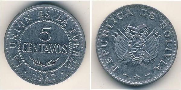 5 Centavo 玻利維亞 銅/镍 