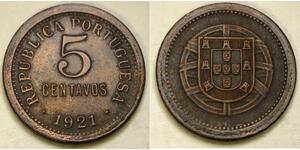 5 Centavo First Portuguese Republic (1910 - 1926) 青铜 