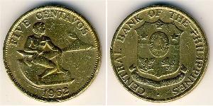 5 Centavo 菲律宾 黃銅 