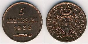 5 Centesimo San Marino Bronze 