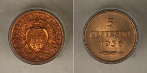 5 Centesimo San Marino Bronze 