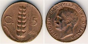 5 Centesimo Kingdom of Italy (1861-1946) Cobre Víctor Manuel III de Italia (1869 - 1947)