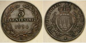 5 Centesimo San Marino Cobre 