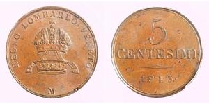 5 Centesimo Italy Copper 