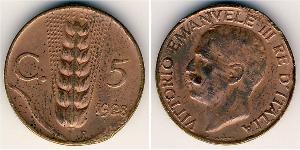 5 Centesimo Kingdom of Italy (1861-1946) Copper Victor Emmanuel III of Italy (1869 - 1947)