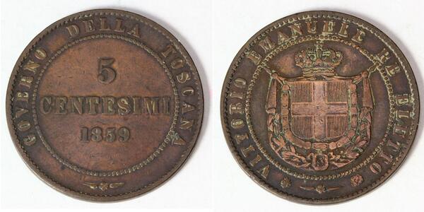 5 Centesimo  Copper 