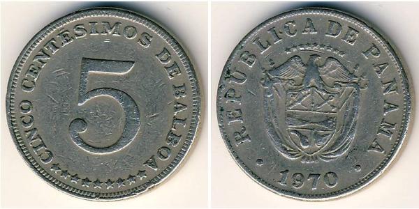 5 Centesimo Republic of Panama Copper/Nickel 