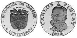 5 Centesimo Panama Cuivre/Nickel Carlos Finlay(1833 – 1915)