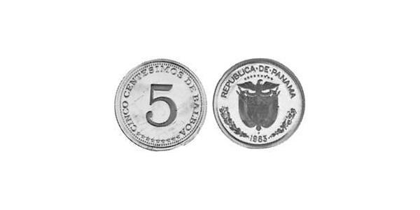 5 Centesimo Panama Cuivre/Nickel 