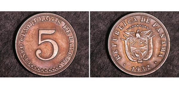 5 Centesimo Panama Kupfer/Nickel 