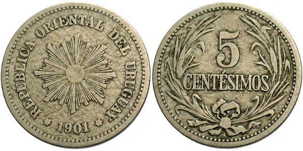 5 Centesimo Uruguay Níquel/Cobre 