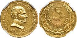 5 Centesimo Uruguay Or José Gervasio Artigas