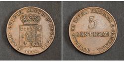 5 Centesimo Italien Silber 