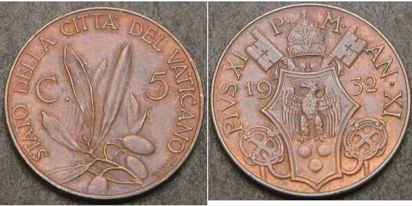 5 Centesimo Vatican (1926-)  