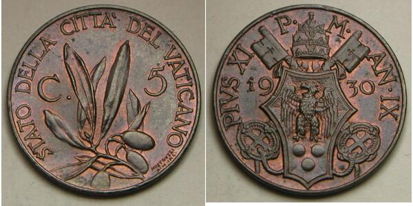 5 Centesimo Vaticano (1926-)  