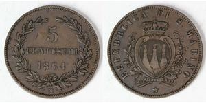 5 Centesimo San Marino 銅 