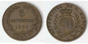 5 Centesimo San Marino 銅 
