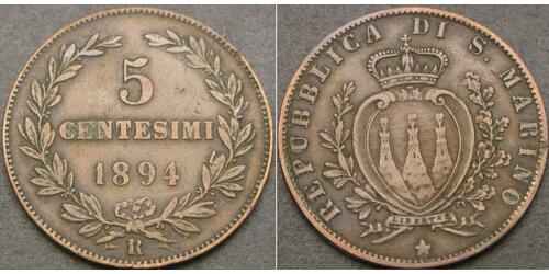 5 Centesimo San Marino 銅 