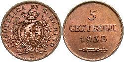5 Centesimo San Marino 青铜 
