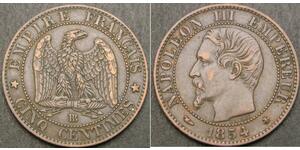 5 Centime France Bronze Napoleon III (1808-1873)