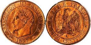 5 Centime France Bronze Napoleon III (1808-1873)