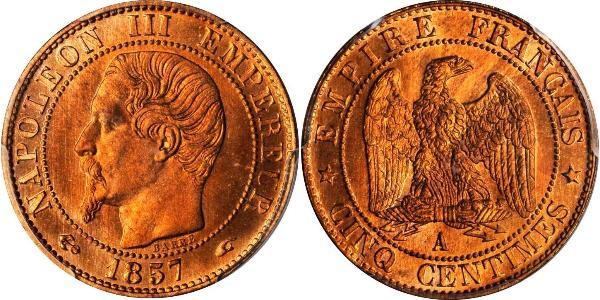 5 Centime France Bronze Napoleon III (1808-1873)