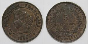 5 Centime French Third Republic (1870-1940)  Bronze 