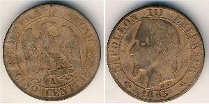 5 Centime Second French Empire (1852-1870) Bronze Napoleon III (1808-1873)