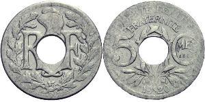 5 Centime French Third Republic (1870-1940)  Copper/Nickel 