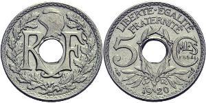 5 Centime Troisième République (1870-1940)  Cuivre/Nickel 