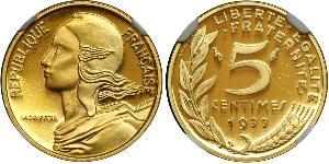 5 Centime French Fifth Republic (1958 - ) Gold 