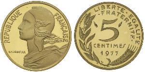 5 Centime Fünfte Französische Republik (1958 - ) Gold 