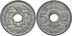 5 Centime Dritte Französische Republik (1870-1940)  Kupfer/Nickel 