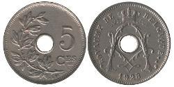 5 Centime Bélgica Níquel/Cobre 