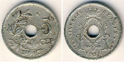 5 Centime Bélgica Níquel/Latón 