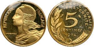 5 Centime Quinta República Francesa (1958 - ) Oro 