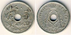5 Centime Belgio Ottone/Nichel 