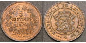 5 Centime Lussemburgo Rame/Bronzo 