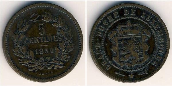 5 Centime Lussemburgo Rame/Bronzo 