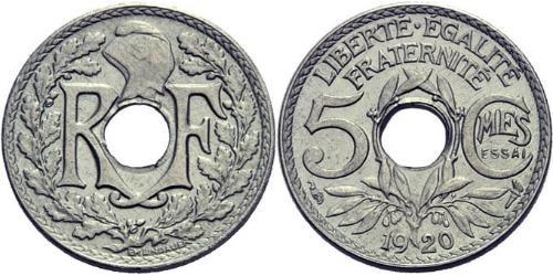 5 Centime Terza Repubblica francese (1870-1940)  Rame/Nichel 