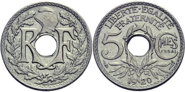 5 Centime Terza Repubblica francese (1870-1940)  Rame/Nichel 
