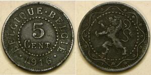 5 Centime Belgien Zink 