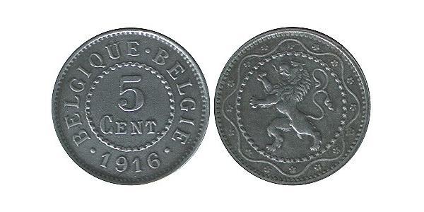 5 Centime Belgien Zink 
