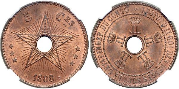 5 Centime Belgian Congo (1908 - 1960)  