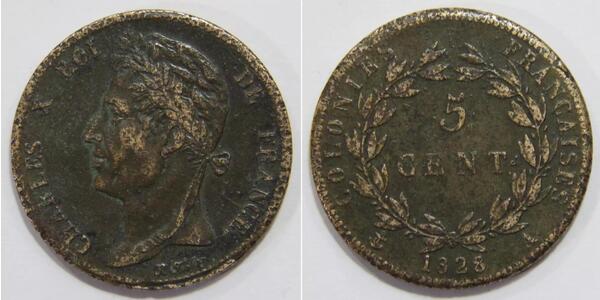 5 Centime France  Charles X of France (1757-1836)