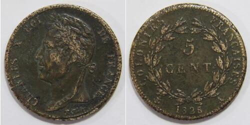 5 Centime Francia  Carlo X di Francia (1757-1836)
