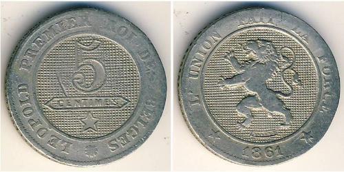 5 Centime 比利时 銅/镍 