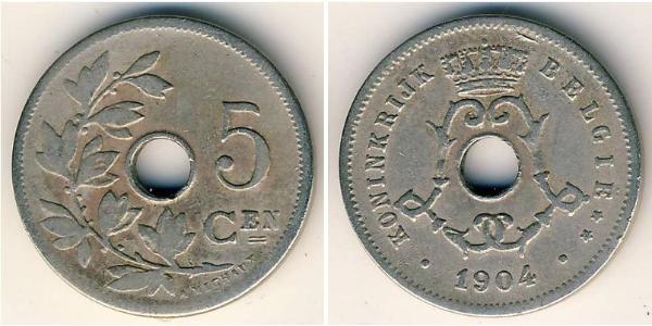 5 Centime 比利时 銅/镍 