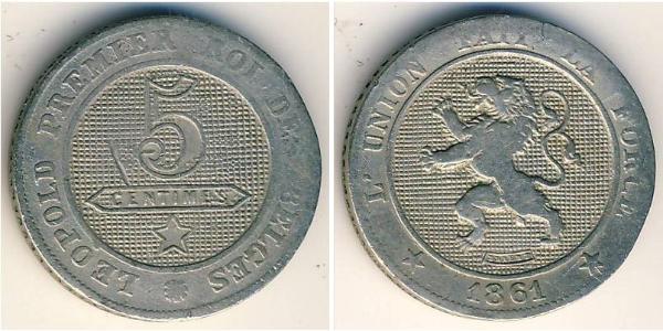 5 Centime 比利时 銅/镍 